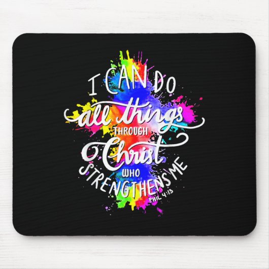 I Can Do All Things Through Christ Who Strengthens Muismat (Voorkant)