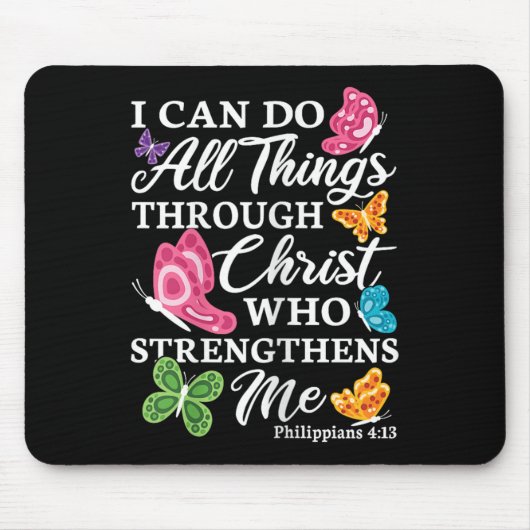 I Can Do All Things Through Christ Who Strengthens Muismat (Voorkant)