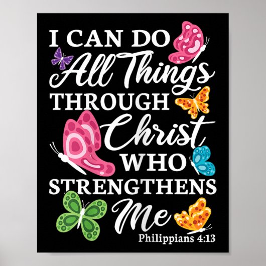 I Can Do All Things Through Christ Who Strengthens Poster (Voorkant)