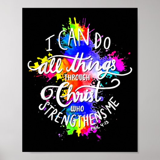 I Can Do All Things Through Christ Who Strengthens Poster (Voorkant)