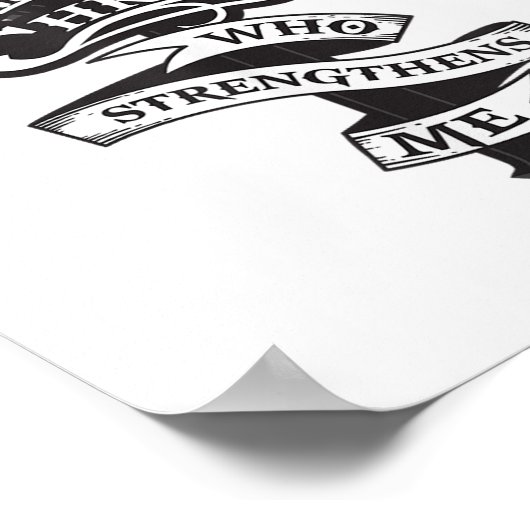 I Can Do All Things Through Christ Who Strengthens Poster (Hoek)