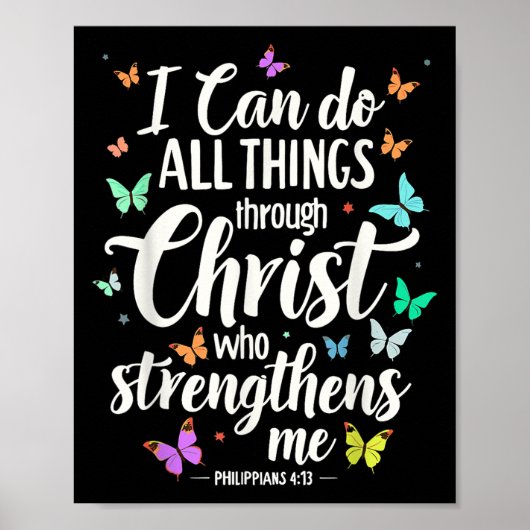 I Can Do All Things Through Christ Who Strengthens Poster (Voorkant)