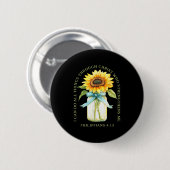 I Can Do All Things Through Christ Who Strengthens Ronde Button 5,7 Cm (Voorkant /achterkant)