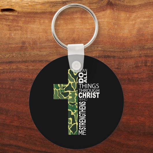 I Can Do All Things Through Christ Who Strengthens Sleutelhanger (Voorkant)