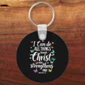 I Can Do All Things Through Christ Who Strengthens Sleutelhanger (Voorkant)