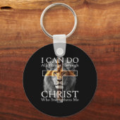 I Can Do All Things Through Christ Who Strengthens Sleutelhanger (Voorkant)