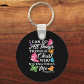I Can Do All Things Through Christ Who Strengthens Sleutelhanger (Voorkant)
