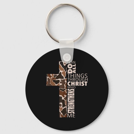 I Can Do All Things Through Christ Who Strengthens Sleutelhanger (Voorkant)