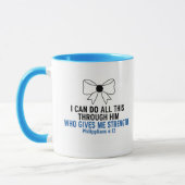 I Can Do All This Bible Verse Two-Tone Mug Mok (Links)