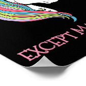 I Can Do Anything Except Make Insulin Cute Unicorn Poster (Hoek)