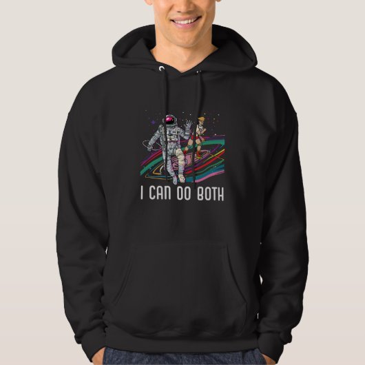 I Can Do Both Bisexual Rainbow Pride March Bisexua Hoodie (Voorkant)