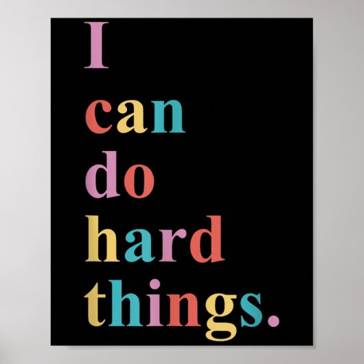 I Can Do Hard Things Apparel Uni-adults Humorous B Poster (Voorkant)
