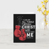 I Can Do Things Christian Boxing Quote Philipans 4 Kaart (Gele Bloem)