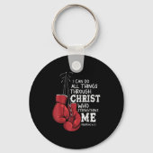 I Can Do Things Christian Boxing Quote Philipans 4 Sleutelhanger (Voorkant)
