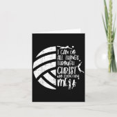 I Can Do Things Through Christ Volleyball Christia Kaart (Voorkant)