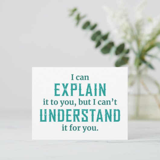 I Can Explain Briefkaart (Staand voorkant)