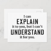 I Can Explain Briefkaart (Voorkant / Achterkant)