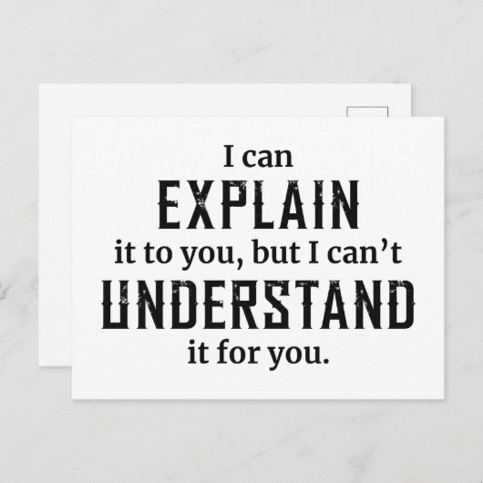 I Can Explain Briefkaart (Voorkant / Achterkant)