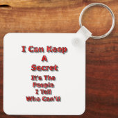 I Can Keep A Secret Sleutelhanger (Achterkant)