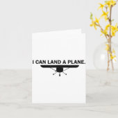 I Can Land A Plane Funny Lot Aviation Quote Kaart (Gele Bloem)