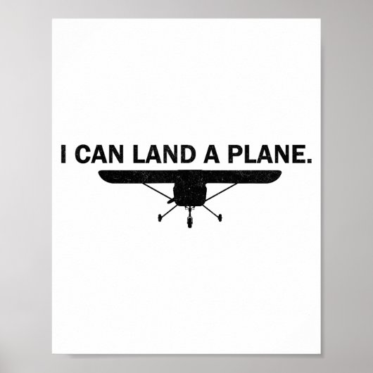 I Can Land A Plane Funny Lot Aviation Quote  Poster (Voorkant)