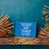 I can only please one person per day fotoplaat (Zijkant)