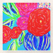 I Can Paint Myself Flowers, Glass Coaster Glazen Onderzetter (Voorkant)