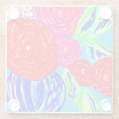 I Can Paint Myself Flowers, Glass Coaster Glazen Onderzetter (Achterkant)