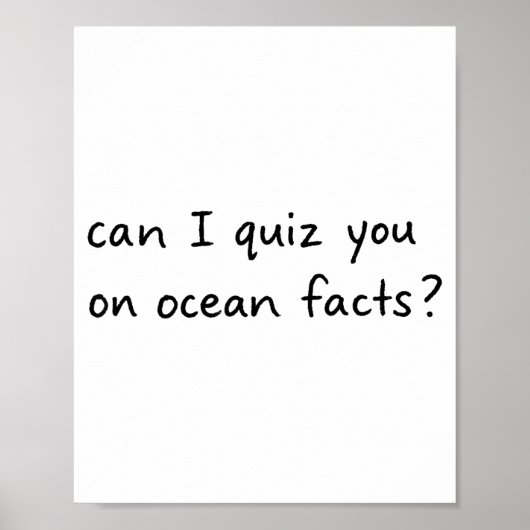 I Can Quiz Ocean Facts Poster (Voorkant)