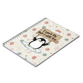 “I can’t fly but I still try” cute penguin Notitieboek (Linkerzijde)