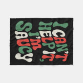 I Can’t Help It I’m Saucy, Pasta Lover Italian Spa Fleece Deken (Voorkant (Horizontaal))
