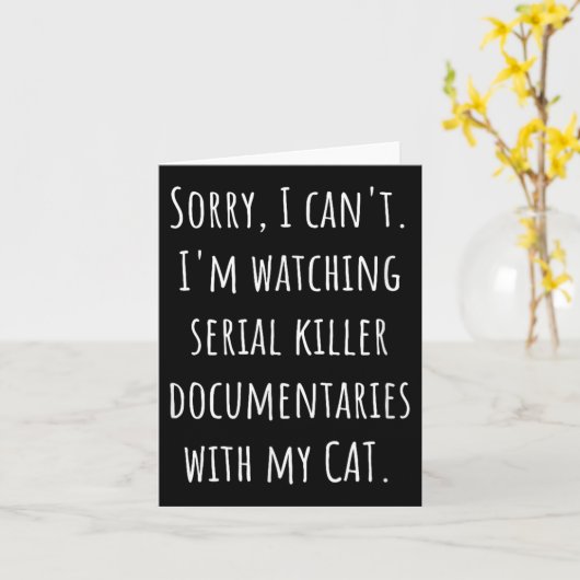 I Can’t I’m Watching Serial Killer Doentaries With Kaart (Gele Bloem)