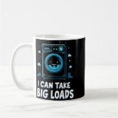 I Can Take Big Loads Funny Laundry Day Washing Mac Koffiemok (Links)