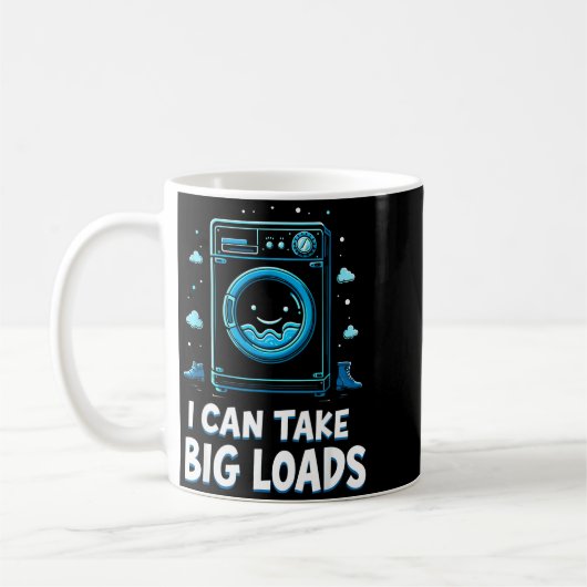 I Can Take Big Loads Funny Laundry Day Washing Mac Koffiemok (Links)