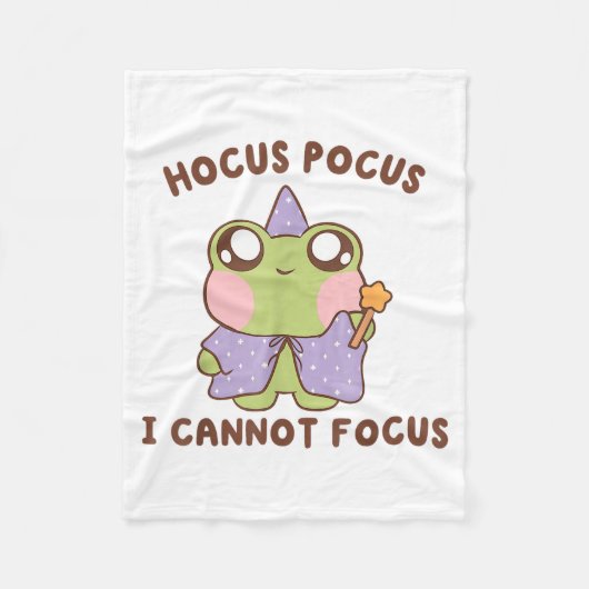 I Cannot Focus Funny Adhd Sitive Frog Fleece Deken (Voorkant)
