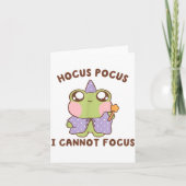 I Cannot Focus Funny Adhd Sitive Frog  Kaart (Voorkant)