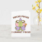 I Cannot Focus Funny Adhd Sitive Frog Kaart (Gele Bloem)