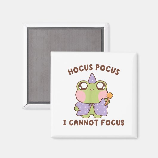 I Cannot Focus Funny Adhd Sitive Frog  Magneet (Voorkant / Achterkant)
