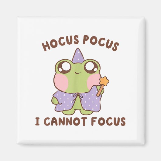 I Cannot Focus Funny Adhd Sitive Frog Magneet (Voorkant)
