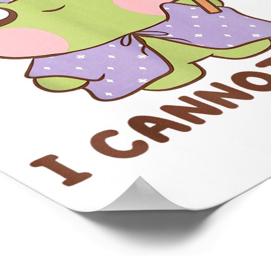 I Cannot Focus Funny Adhd Sitive Frog Poster (Hoek)