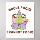 I Cannot Focus Funny Adhd Sitive Frog  Poster (Voorkant)
