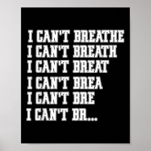 I Cant Breathe  Poster (Voorkant)