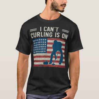 I Cant Curling is op wintersport fan steun ons T-shirt