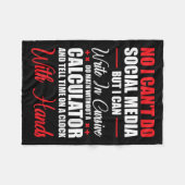 I Can't Do Social Media But I Can Write In Cursive Fleece Deken (Voorkant (Horizontaal))