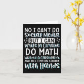 I Can't Do Social Media But I Can Write In Cursive Kaart (Gele Bloem)