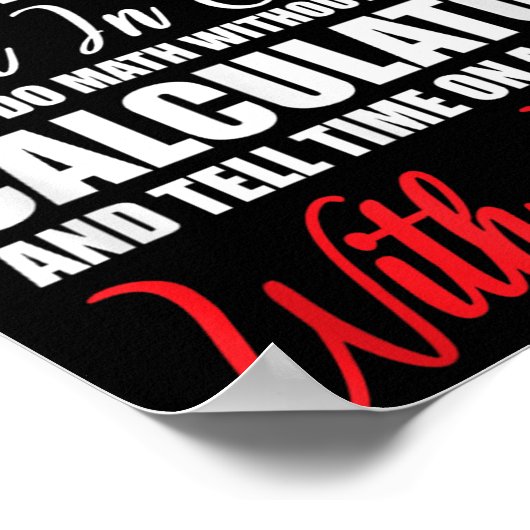 I Can't Do Social Media But I Can Write In Cursive Poster (Hoek)