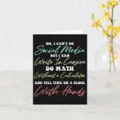 I Can't Do Social Media Funny Sarcastic Humor Wome Kaart (Gele Bloem)