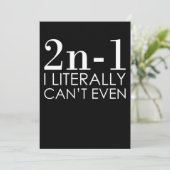 I Can't Even Math Teacher Mathematics Maths Bedankkaart (Staand voorkant)