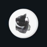 I Can't Even Right Meow Magneet<br><div class="desc">Introducing Binx... This humorous image features a black-and-white tuxedo cat curled up with one paw dramatically covering his face, as if he has completely given up on the day. With his head tucked down and eyes hidden, the cat looks adorably fed up—like he just heard the most ridiculous thing imaginable...</div>