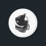 I Can't Even Right Meow Magneet<br><div class="desc">Introducing Binx... This humorous image features a black-and-white tuxedo cat curled up with one paw dramatically covering his face, as if he has completely given up on the day. With his head tucked down and eyes hidden, the cat looks adorably fed up—like he just heard the most ridiculous thing imaginable...</div>